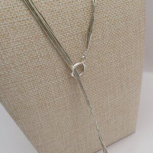 925 Sterling Silver Bolo Style Necklace
